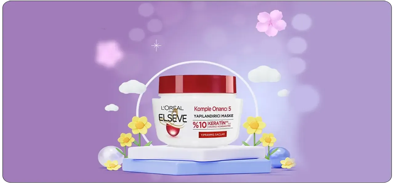 ماسک مو لورال برای موهای آسیب دیده LOREAL ELSEVE با خاصیت رفع کننده موخوره | سان ماری