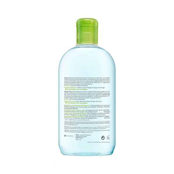میسلارواتر بایودرما مخصوص پوست چرب و جوشدار دارای خاصیت پاک کننده ملایم حتی آرایش های ضد آب | سان ماری