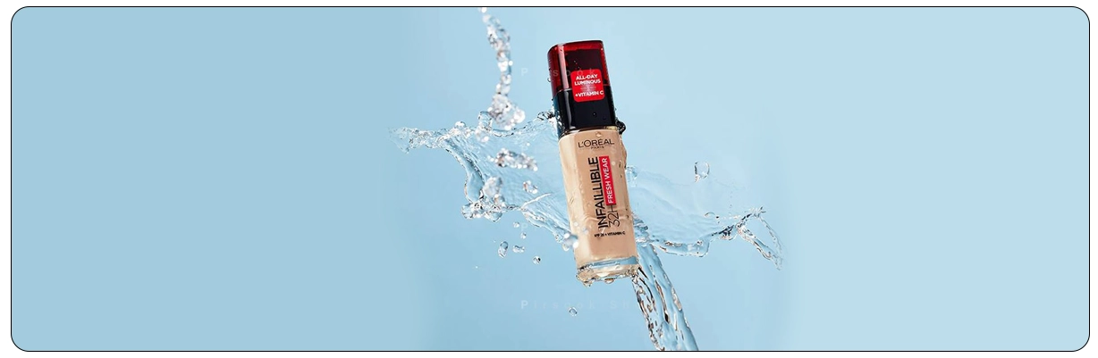 کرم پودر مایع 32 ساعته اینفالیبل فرش ویر Loreal طراحی شده برای انواع پوست | سان ماری
