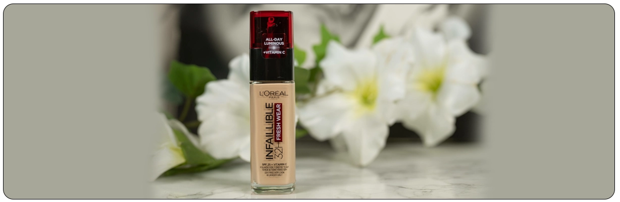 کرم پودر مایع 32 ساعته اینفالیبل فرش ویر Loreal مناسب برای استفاده روزانه و مهمانی ها | سان ماری