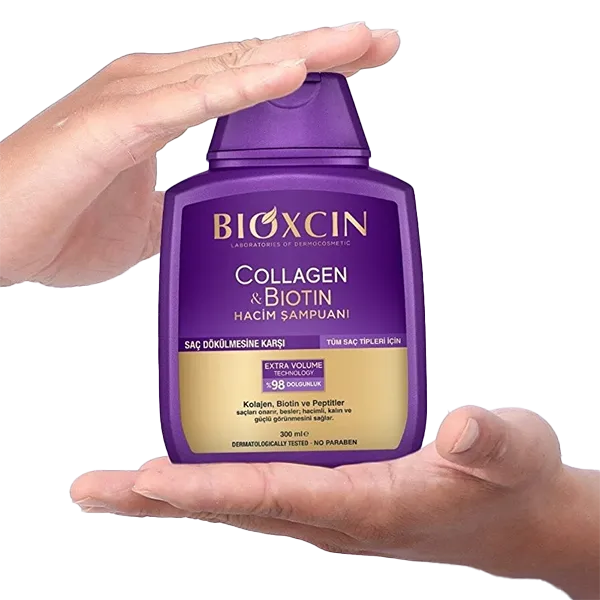 خرید شامپو بیوکسین BIOXCIN حاوی کلاژن و بیوتین حجم 300 میل | سان ماری